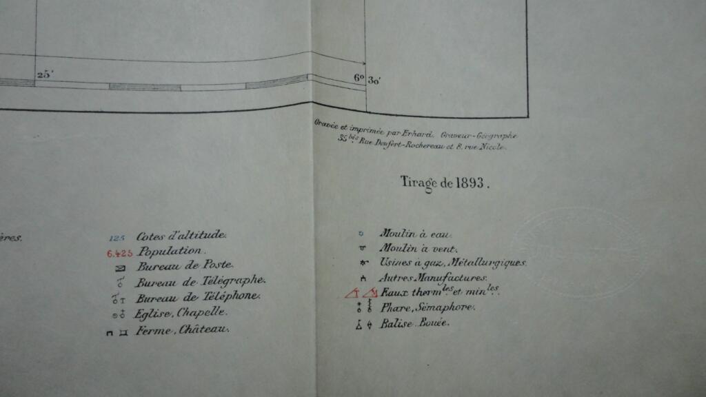 Ajaccio, hachette, 1893, 57 x 56 cm