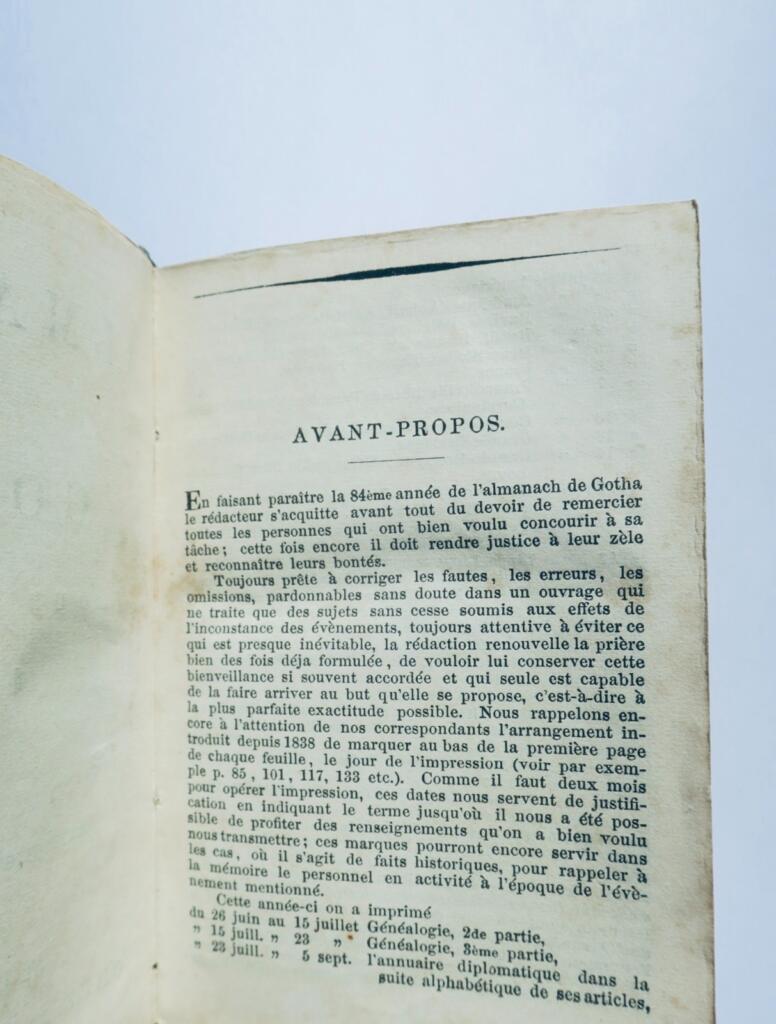 阿尔曼纳克·德·哥达 1847年 Justus Perthes