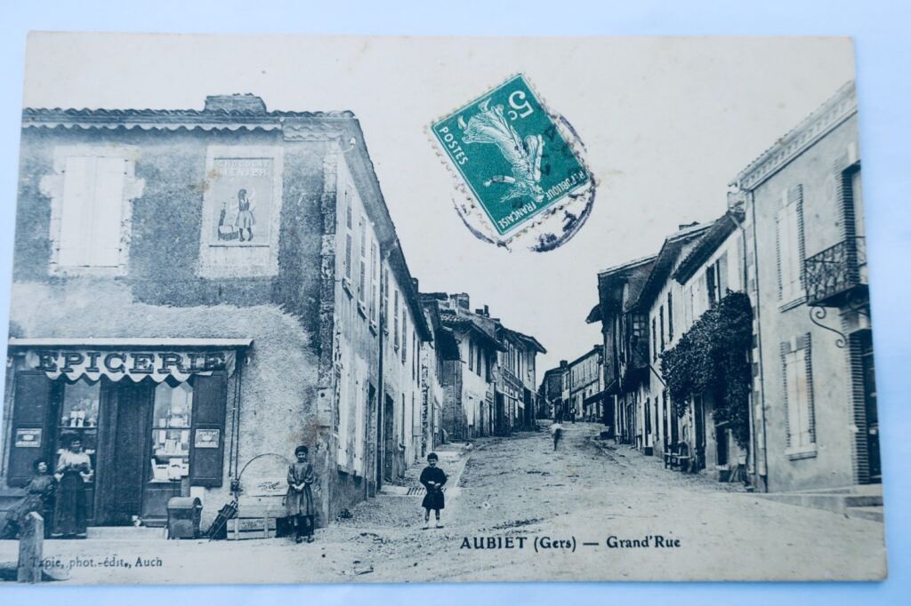 Aubiet Grand'rue GERS 1908 食料雑貨店