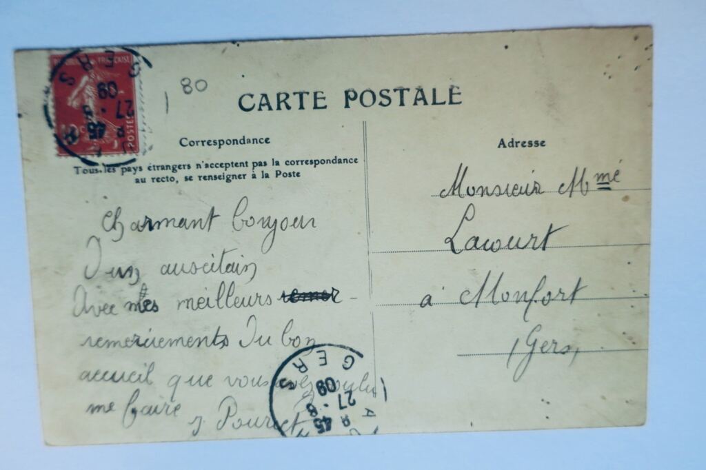 auch Rue de Lorraine, vom Pont de la Treille aus gesehen, 1908, Gers, Frankreich
