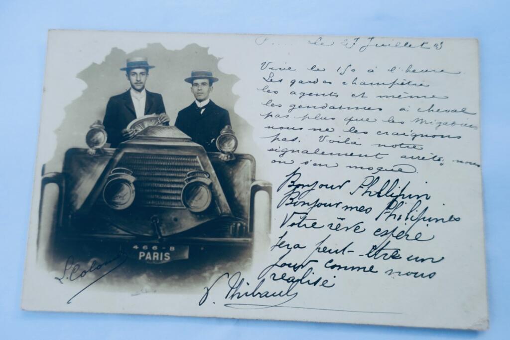 AUTOMOBILE photo-carte 1903