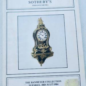 Banmeyer collection SOTHEBY'S Johannesburg 1984