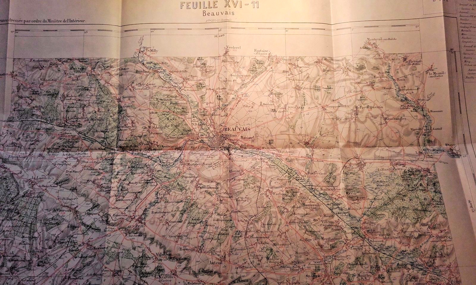 Beauvais 1/100,000 Hachette 1886