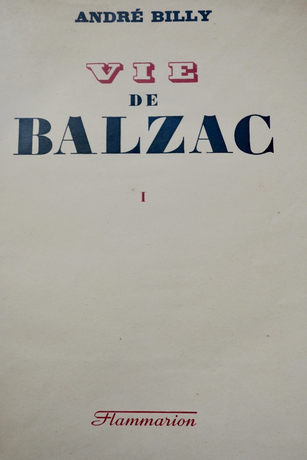 Billy, Life of Balzac, 1944