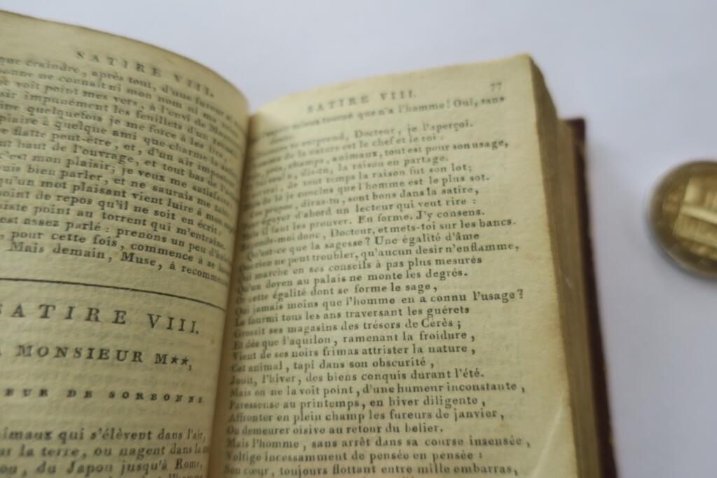 Boileau 1803 minuscule Oeuvres choisies de Boileau 69 x 90 mm.