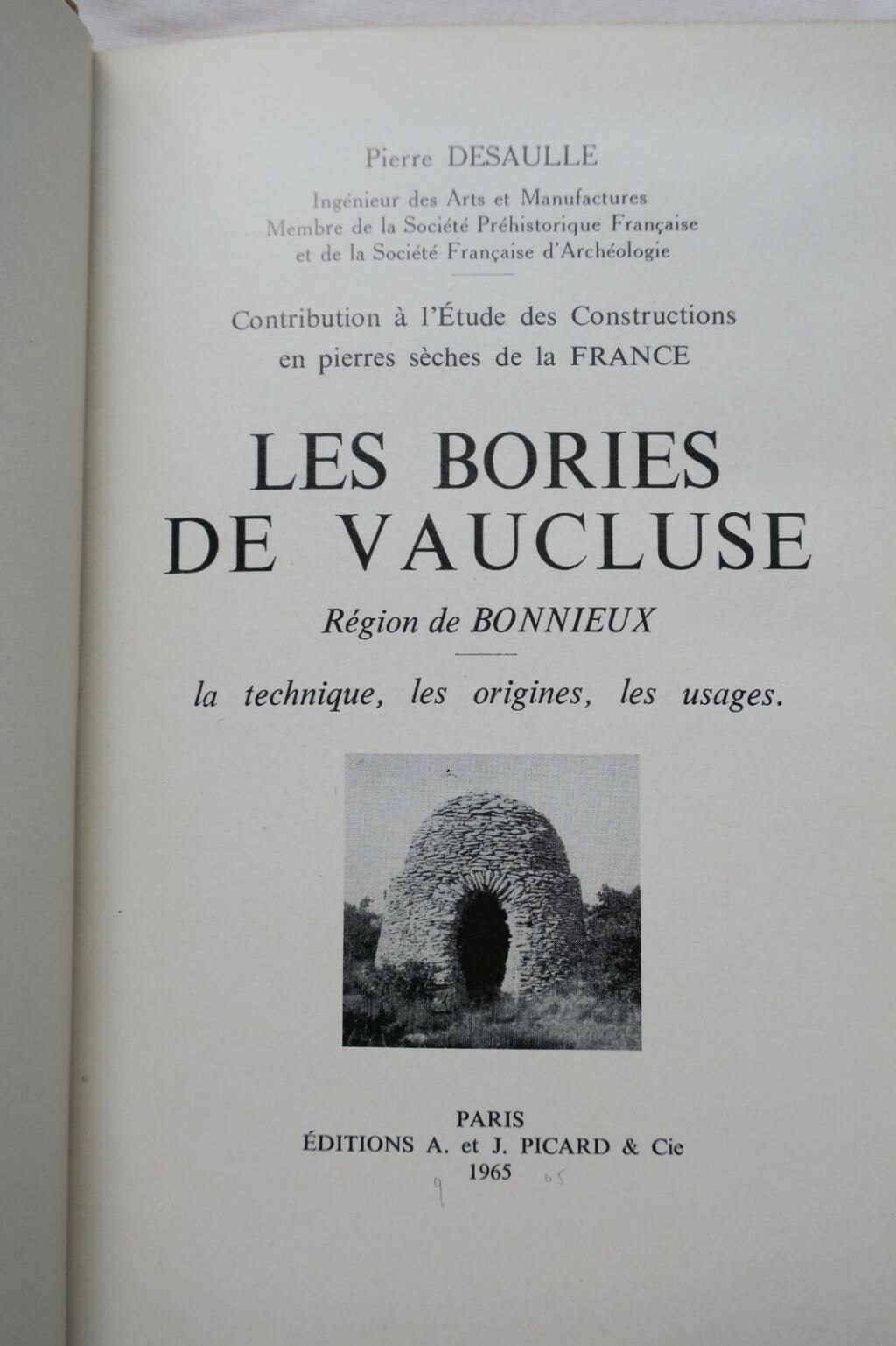 BORIES DE VAUCLUSE (REGION DE BONNIEUX) 1965