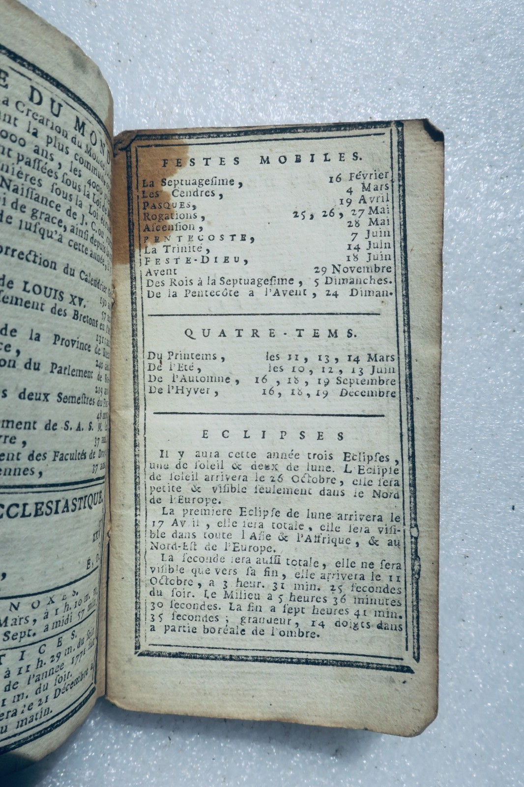 Bretagne almanach de Bretagne 1772 – Image 6
