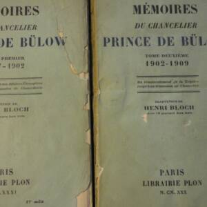 Bülow Memoirs of the Chancellor Prince von Bülow (1849–1919)