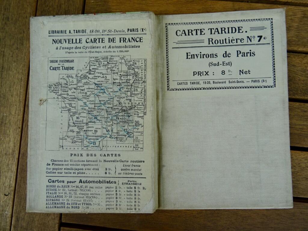 Carte Routiere No. 7: Environs de Paris Section Sud Est. Taride
