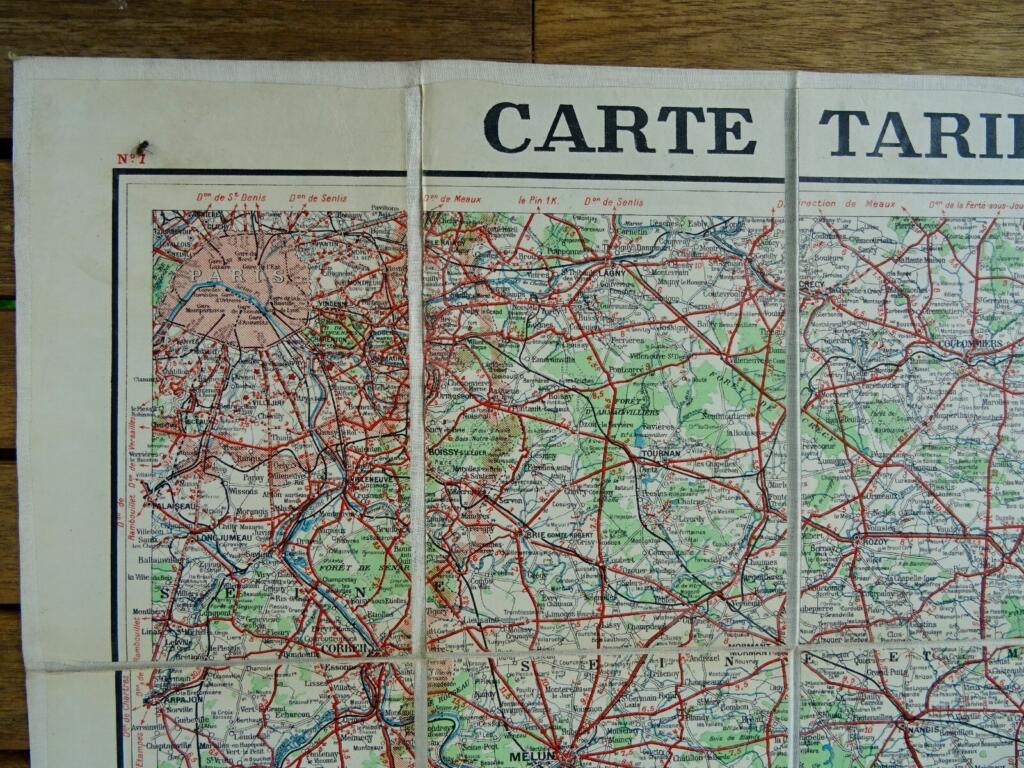 Carte Routiere No. 7: Environs de Paris Section Sud Est. Taride
