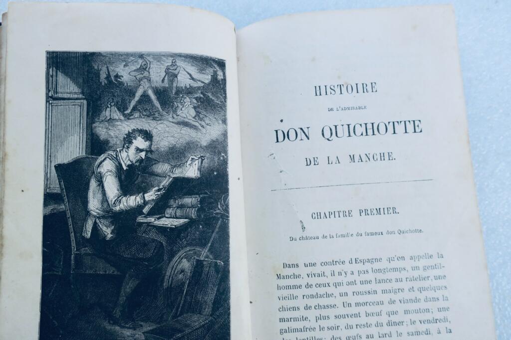 CERVANTÈS HISTOIRE DE L’ADMIRABLE DON QUICHOTTE . illustré Bertall 1888