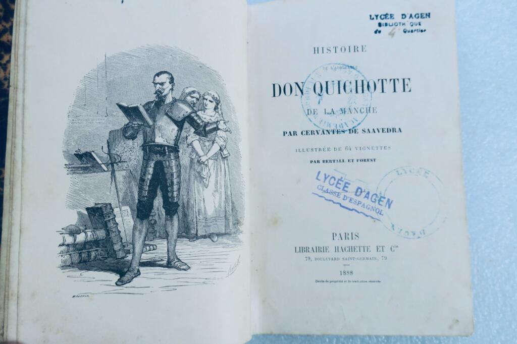 CERVANTÈS HISTOIRE DE L’ADMIRABLE DON QUICHOTTE . illustré Bertall 1888