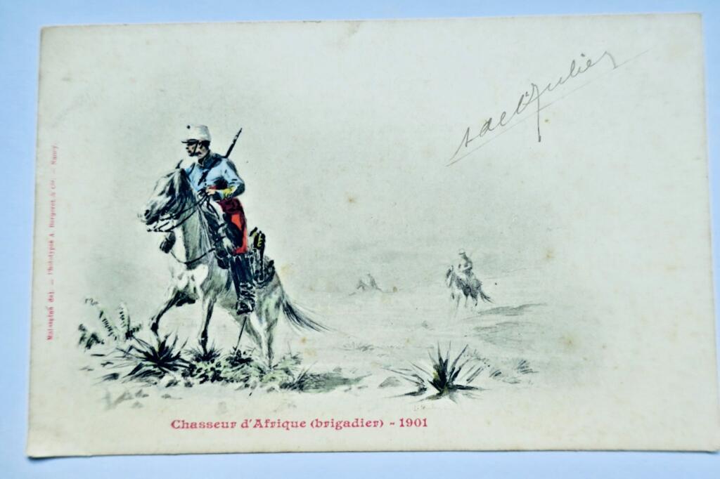 Chasseur d'Afrique BRIGADIER 1901 Malespine del. Bergeret Nancy