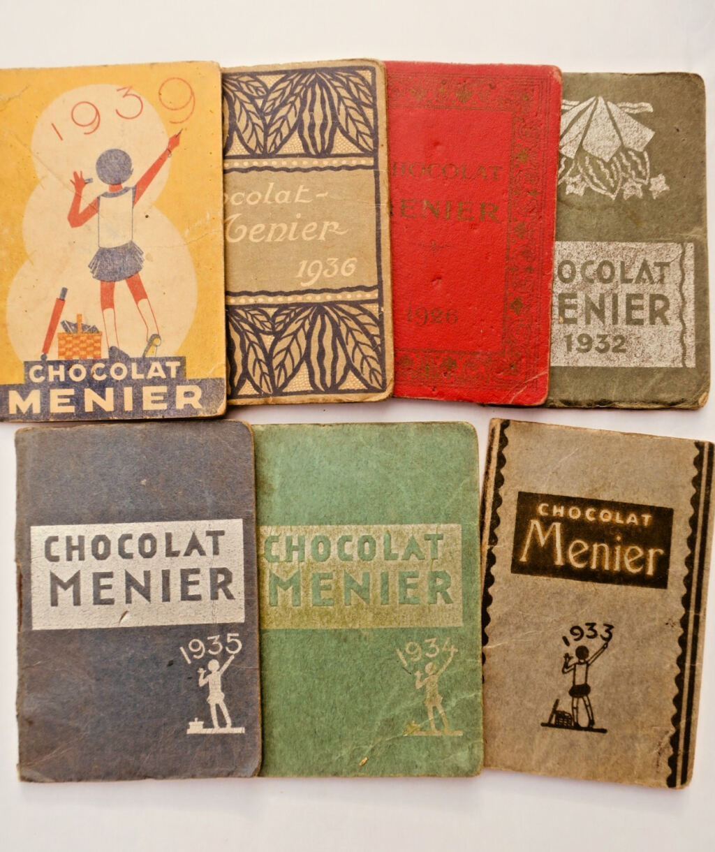 Meunier‑Schokolade 7 winzige Kalender 60 x 85 mm