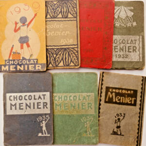 Chocolat Meunier, 7 miniature calendars, 60 x 85 mm