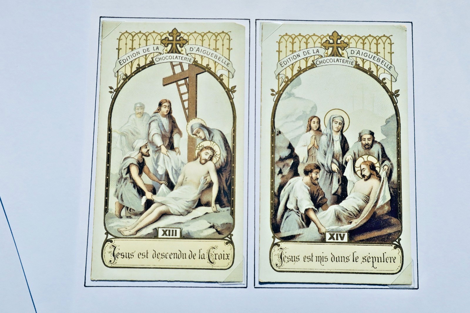 Chocolaterie d'Aiguebelle Way of the Cross chromolithographs