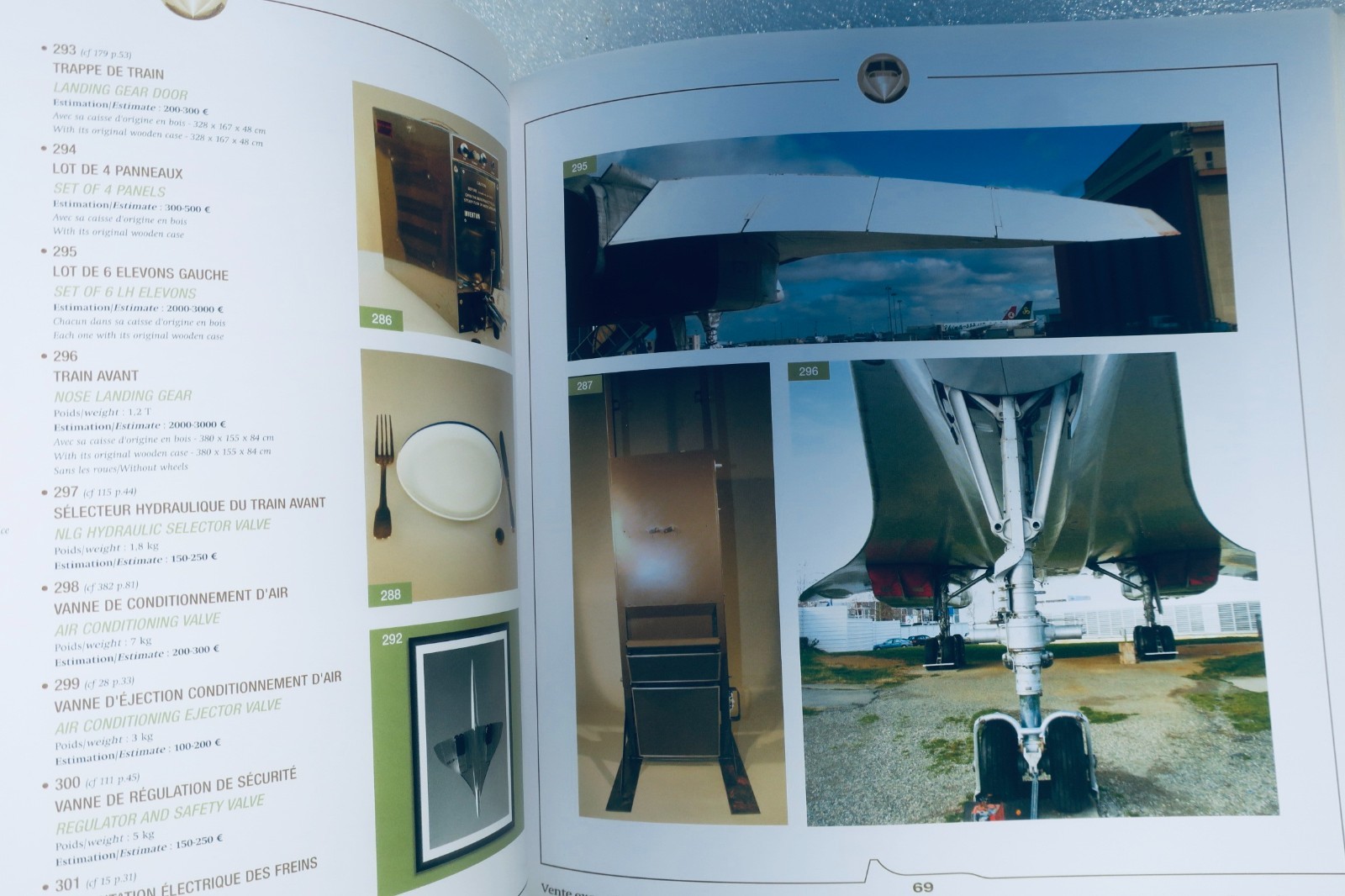 Exceptional sale catalogue of Concorde collection pieces