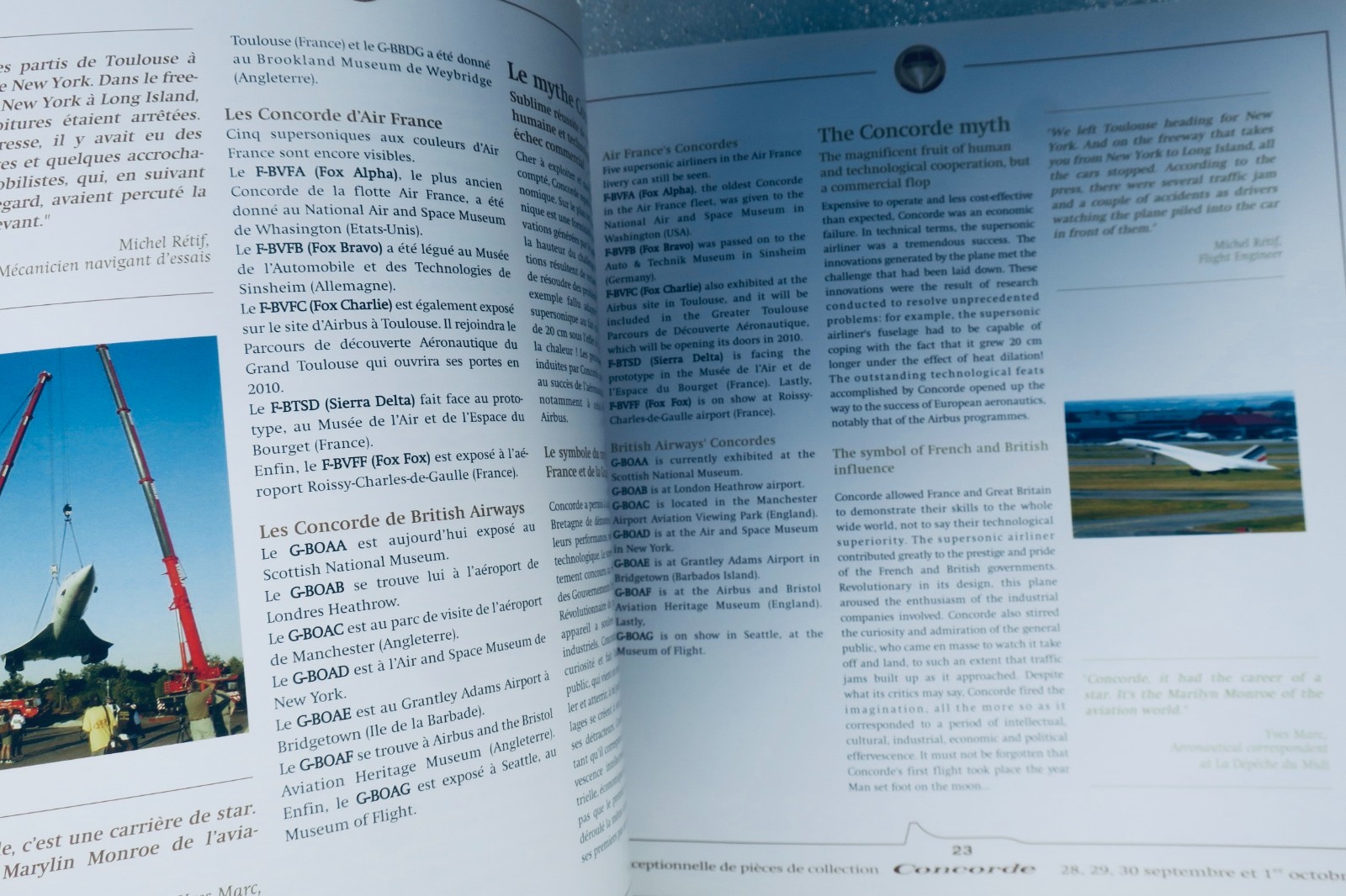 Exceptional sale catalogue of Concorde collection pieces