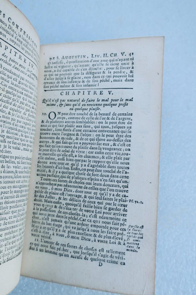 Confessions de Saint Augustin 1743