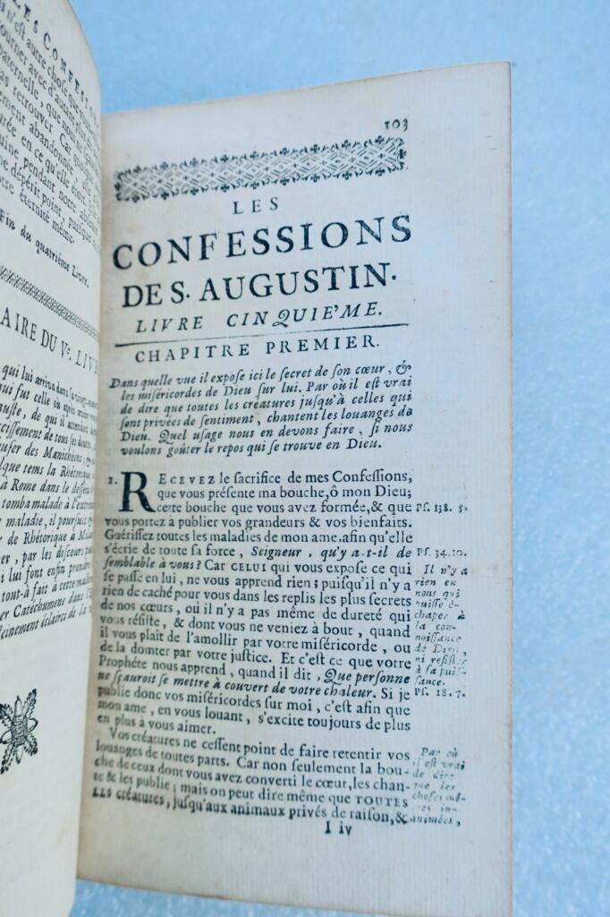 Confessions de Saint Augustin 1743