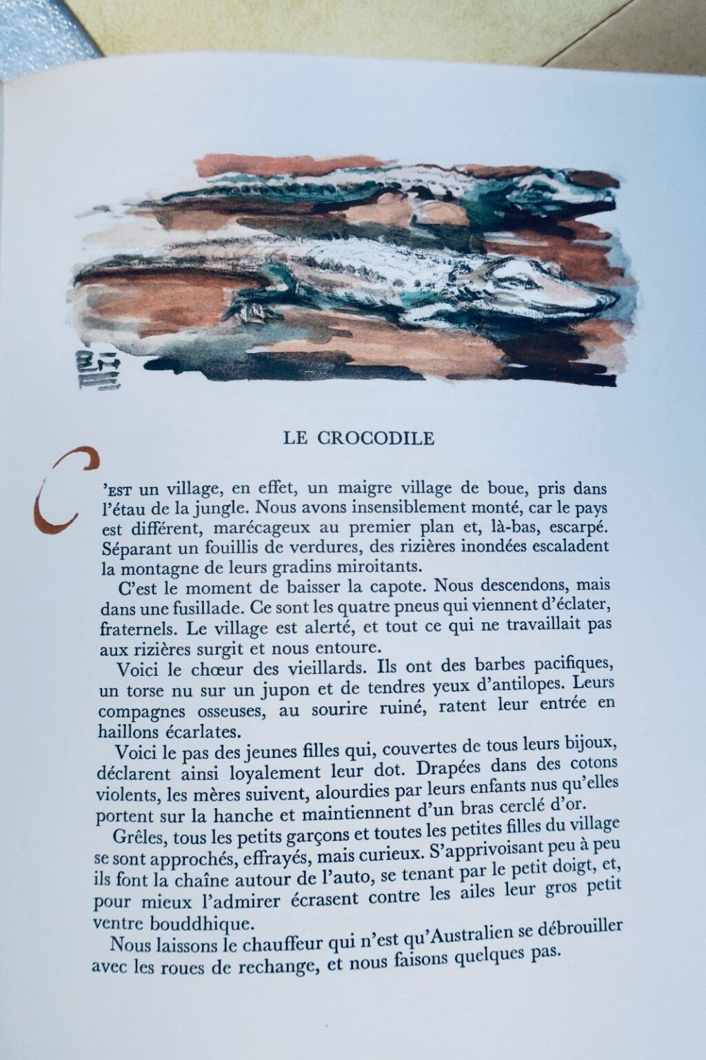 CROISSET illustriert von FOUQUERAY & gewidmet LA FEERIE CINGHALAISE