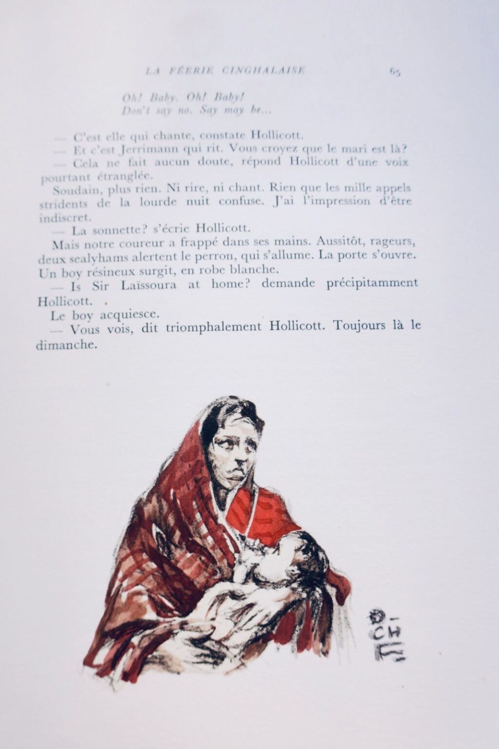 CROISSET illustriert von FOUQUERAY & gewidmet LA FEERIE CINGHALAISE