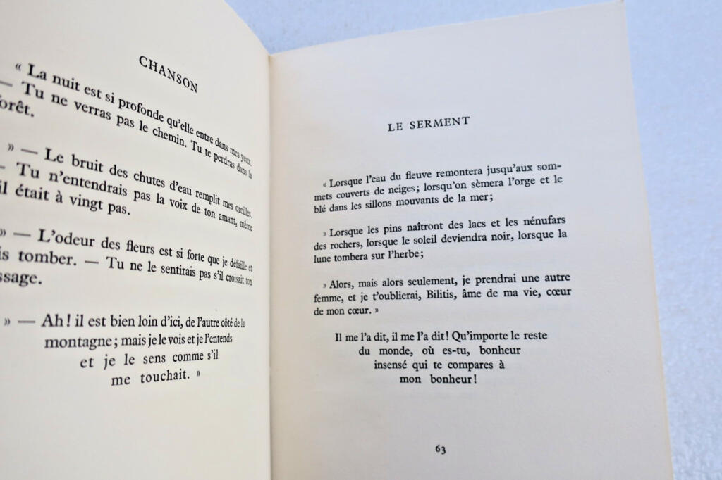 curiosa LOUYS, Pierre. Les chansons de Bilitis. Illustrationen von André Michel Gb