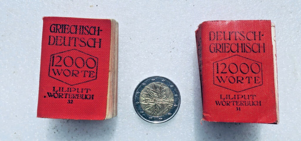 Deutsch-Greek & Greek-German lilliput 50 x 33 mm