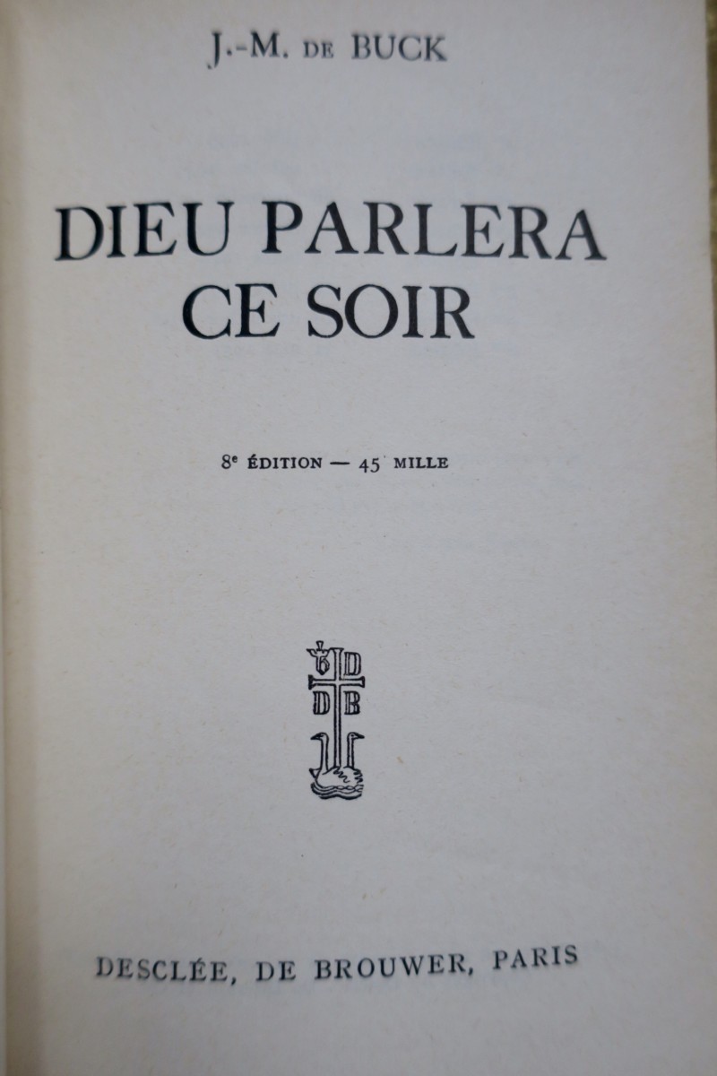 DIEU PARLERA CE SOIR 1946 - La Librairie Antique