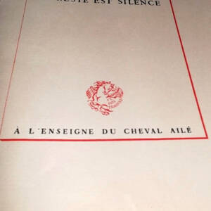 Edmond Jaloux *Le Reste est Silence* on laid paper