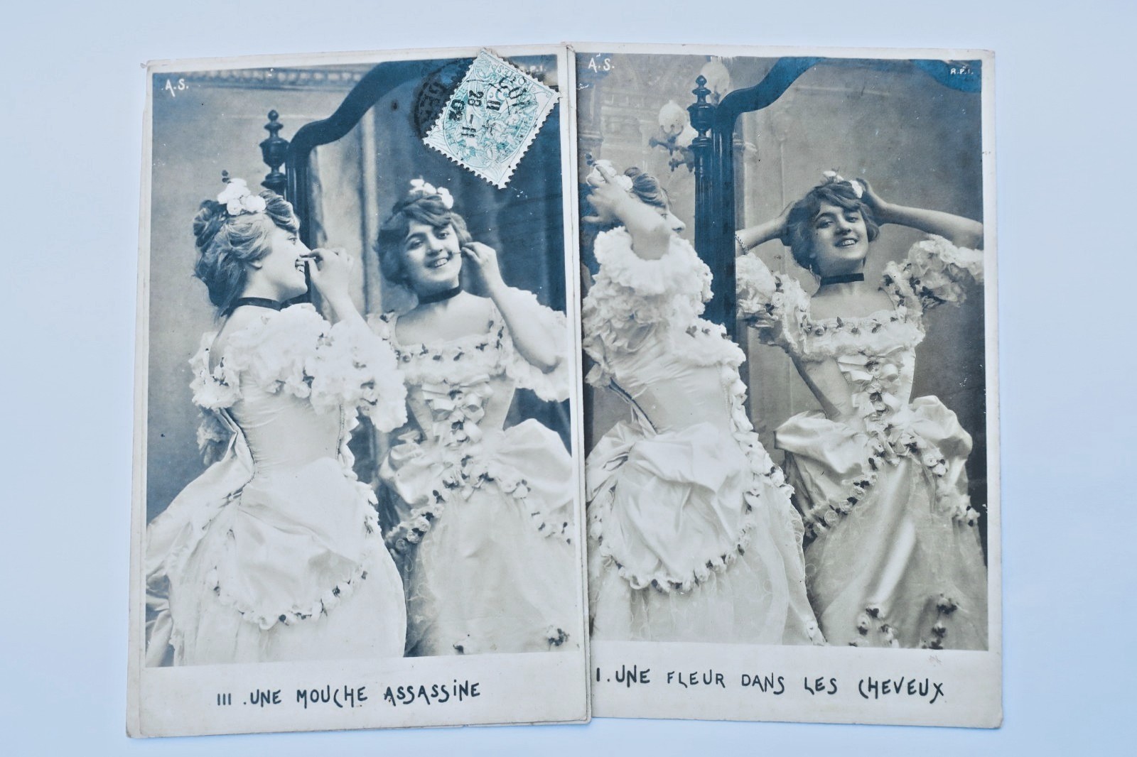 Belle Époque-Spiegel mit Vorbereitungen