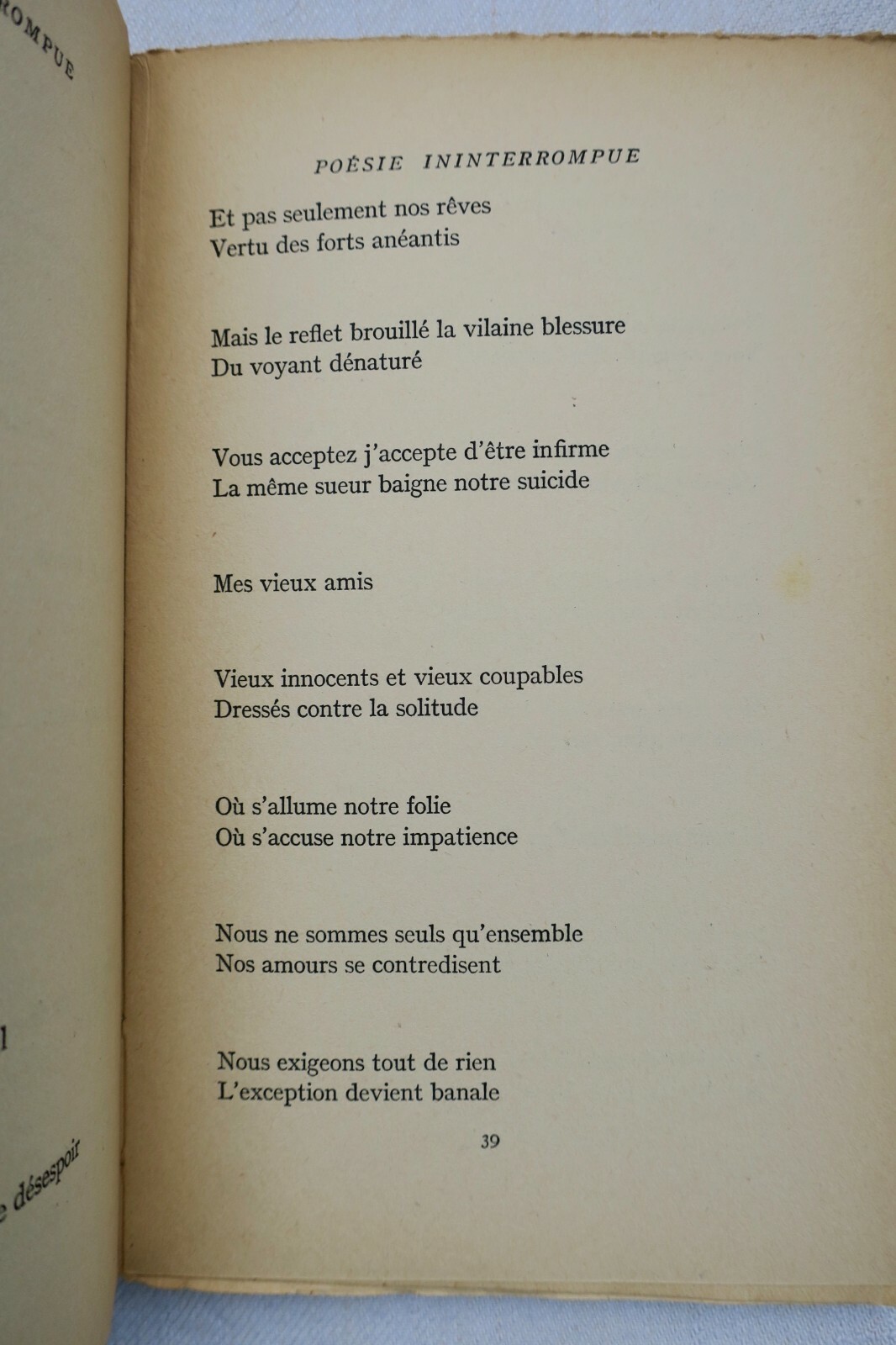 Eluard, Poésie ininterrompue, NRF, Gallimard, 1946, NRF blanche