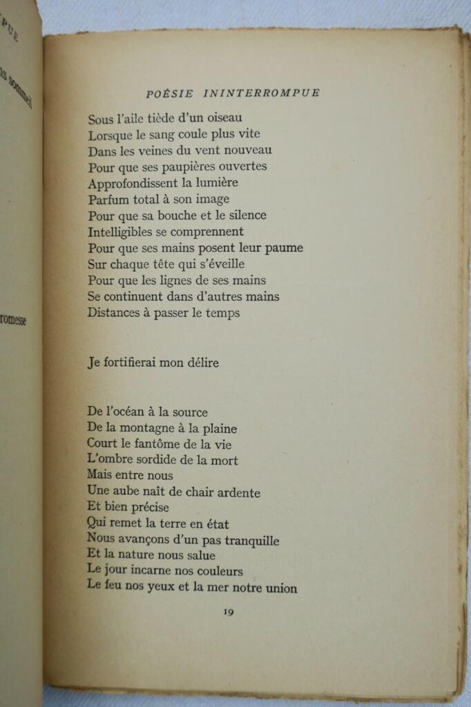 Eluard Poésie ininterrompue NRF Gallimard, 1946 NRF blanche