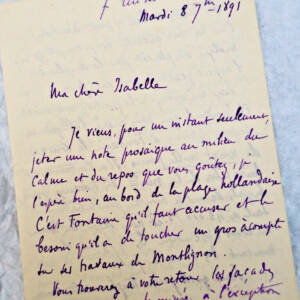 Émile Ullmann ARCHITECTE belle lettre manuscrite autographe & signée