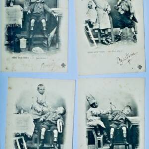 Enfant dentiste 4 carte-postales dentiste Bébé Dentiste 1902