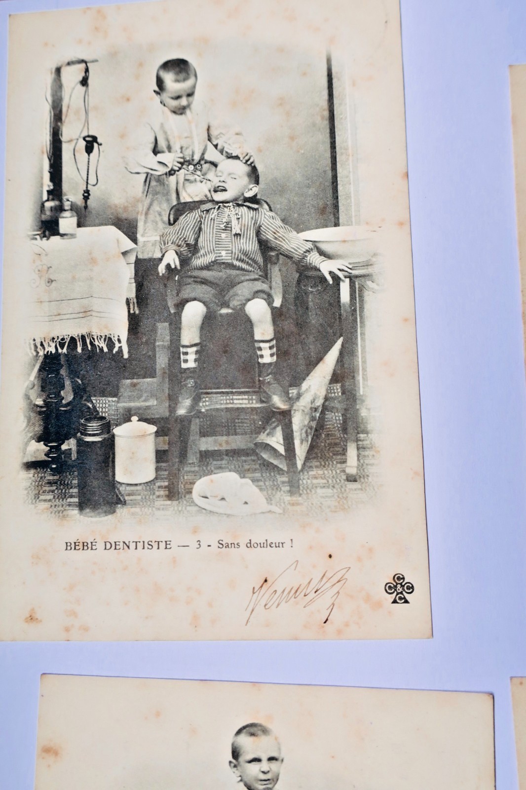 Enfant dentiste 4 carte-postales dentiste Bébé Dentiste 1902 – Image 3