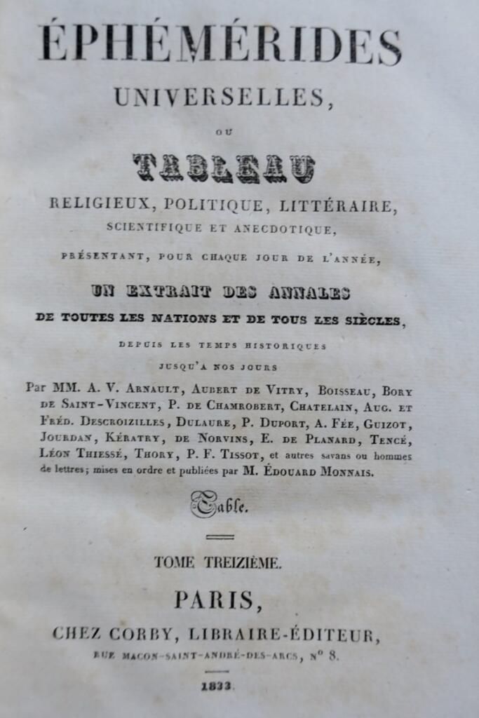 Ephemeriden der Welt oder Religiöse, Politische, Literarische Tafeln