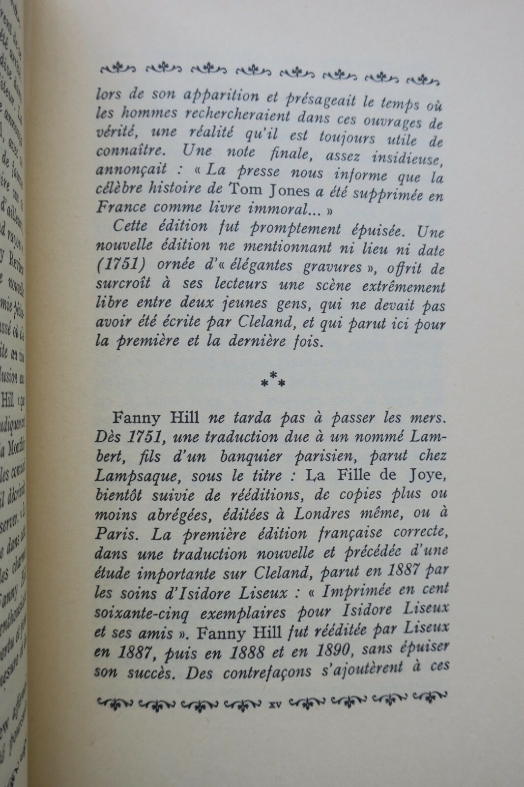 Erotic CLELAND *Memoirs of Fanny Hill, woman of pleasure*