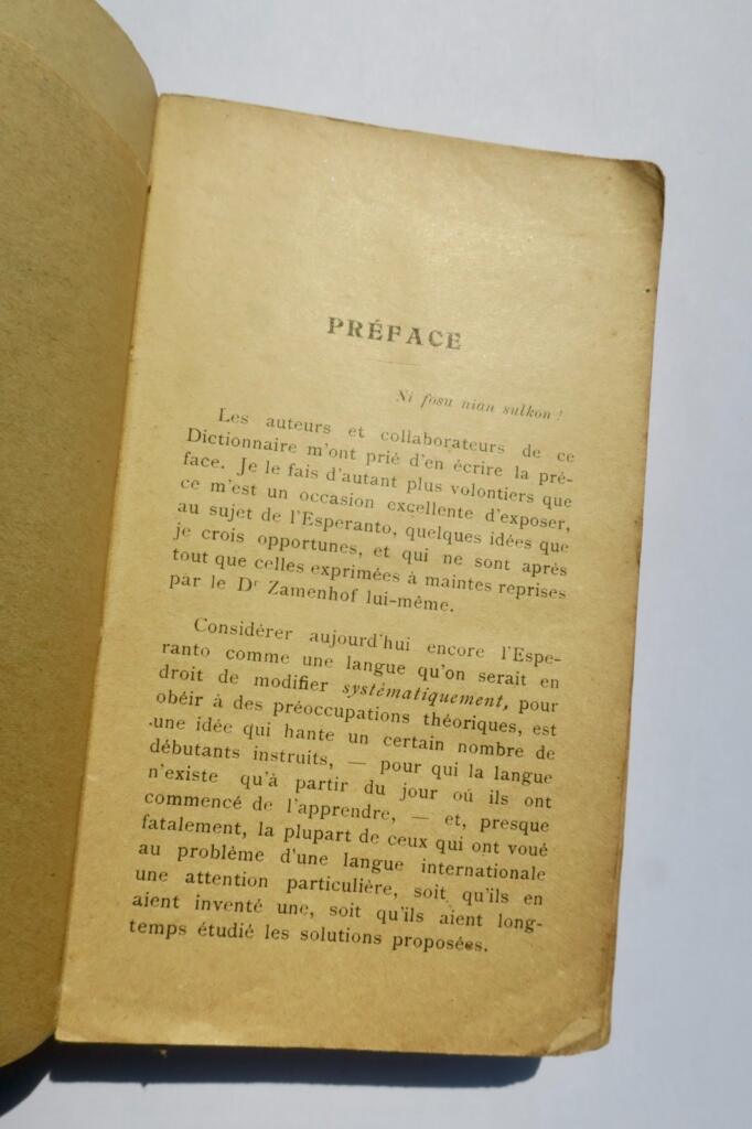 esperanto Dictionnaire français-esperanto et esperanto-français Radikaro 1908