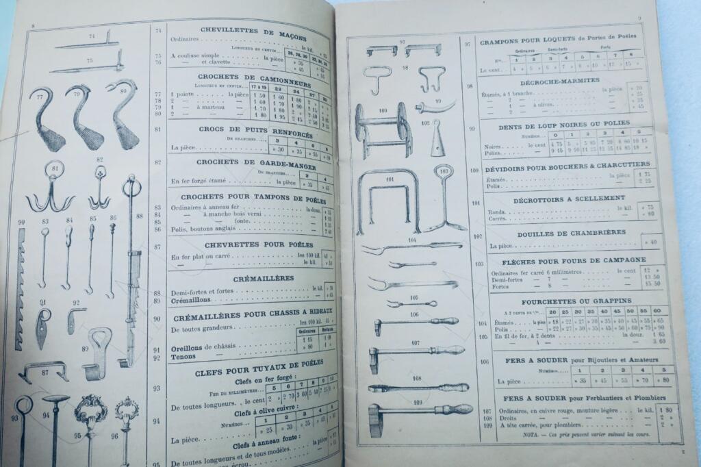 fabrique et magasin de ferronnerie G. Laulard 1893 quincailliers, ferblantiers..