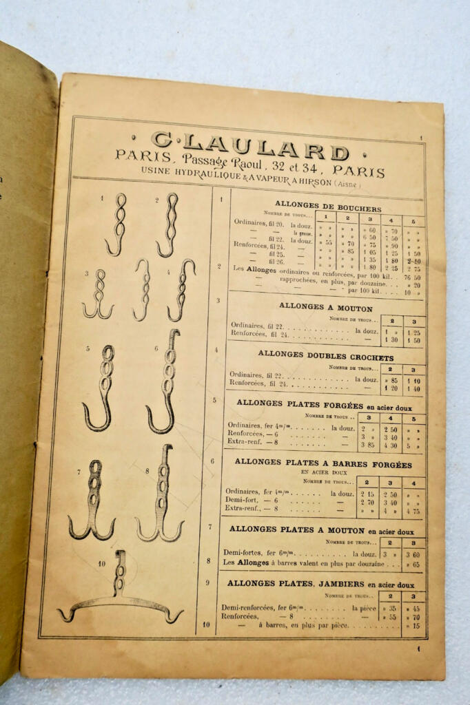 fabrique et magasin de ferronnerie G. Laulard 1893 quincailliers, ferblantiers..