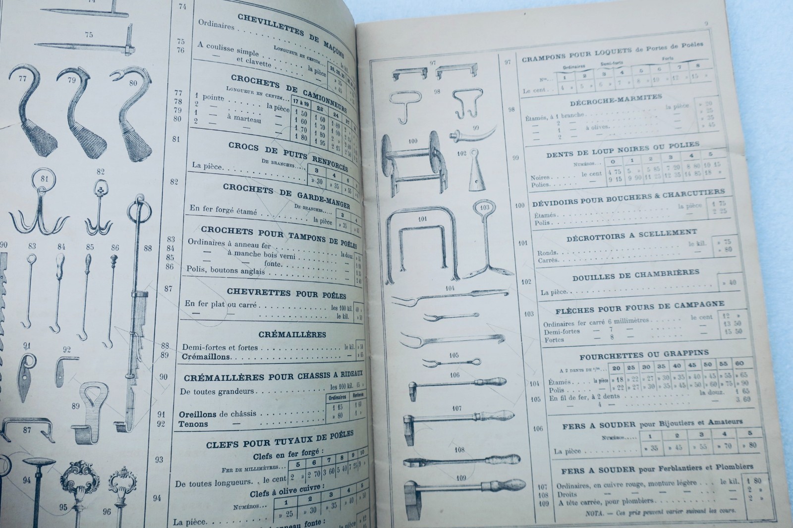 fabrique et magasin de ferronnerie G. Laulard 1893 quincailliers, ferblantiers.. - La Librairie Antique