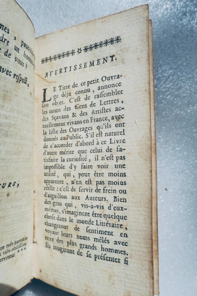 France litteraire ou les beaux arts.. noms & les ouvrages des gens 1756
