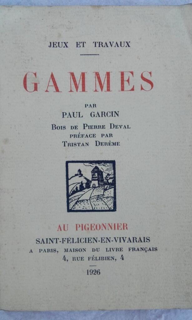 GARCIN (Paul) Gammes
