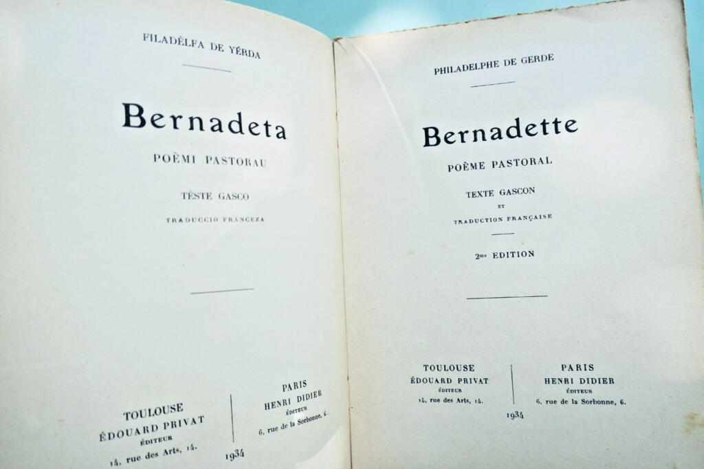 gascon DE GERDE BERNADETA – BERNADETTE – POEME PASTORAL
