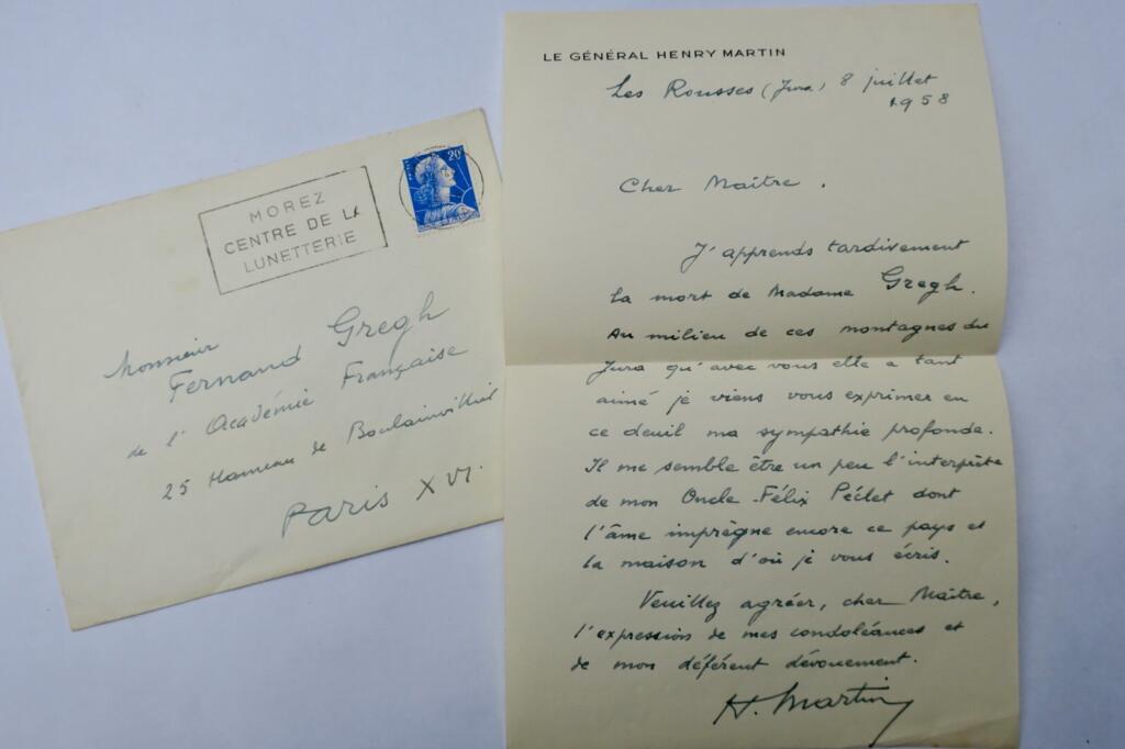 General Henri Martin fine autograph letter, signed