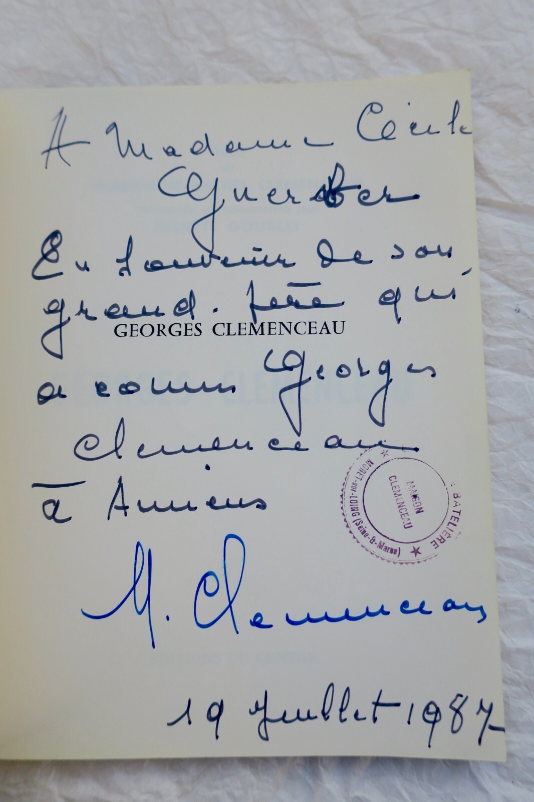 Georges Clemenceau – Sein Leben für die Jugend Frankreichs – Mit Widmung des Autors