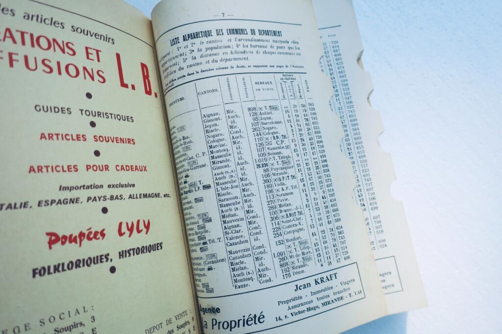 gers Annuaire du Gers administratif téléphonique professionnel 1967