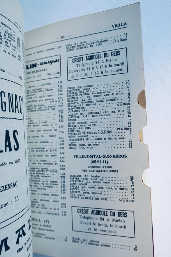 gers Annuaire du Gers administratif téléphonique professionnel 1967
