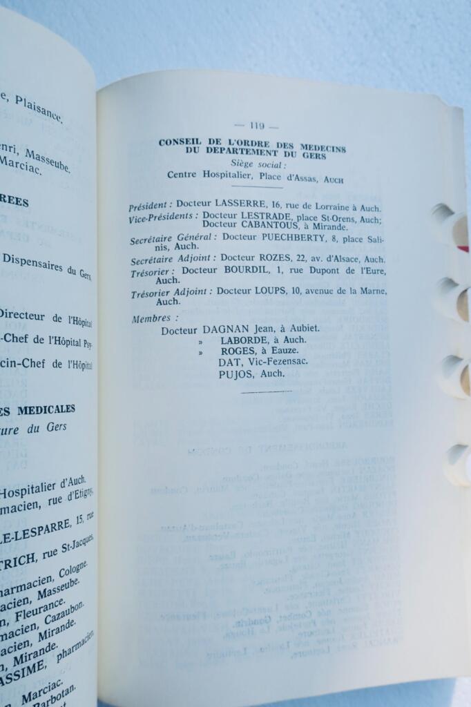 gers Annuaire du Gers administratif téléphonique professionnel 1967